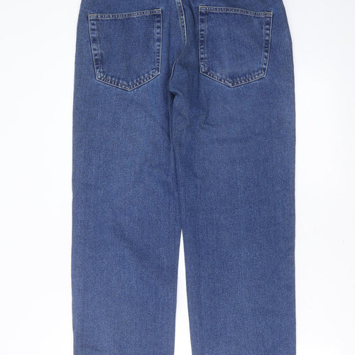 George Mens Blue  Cotton Straight Jeans Size 32 in L27 in Regular Zip