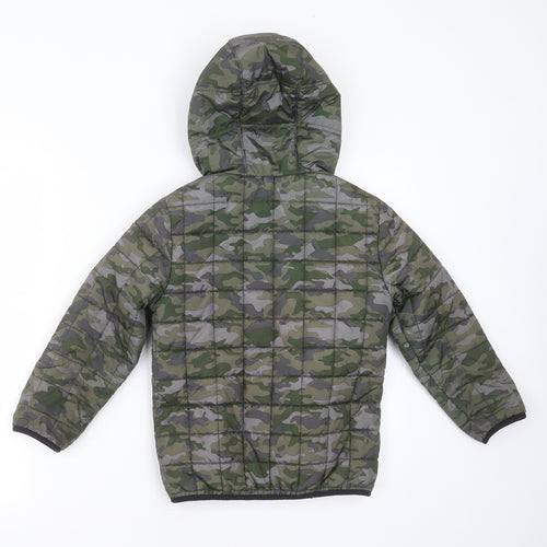 F&F Boys Green Camouflage  Jacket  Size 6-7 Years  Zip