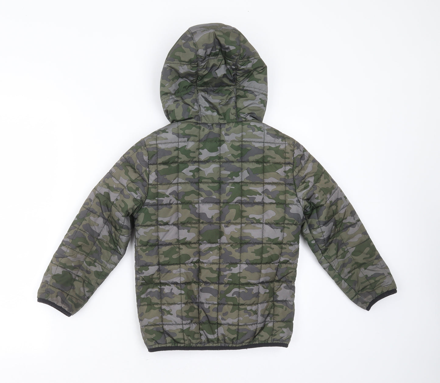 F&F Boys Green Camouflage  Jacket  Size 6-7 Years  Zip