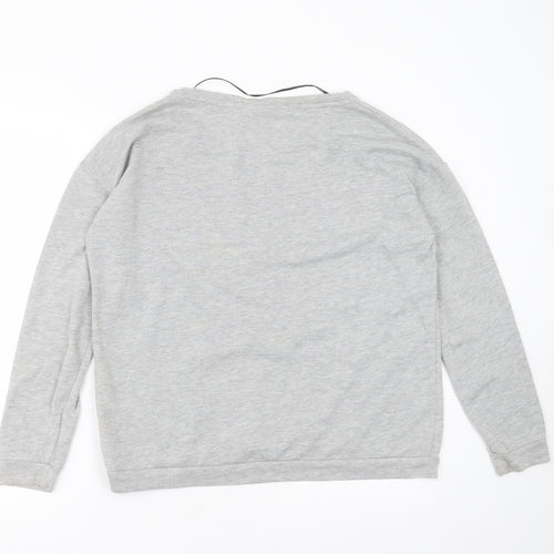 Only Womens Grey  Polyester Pullover Sweatshirt Size L   - bird, beaded