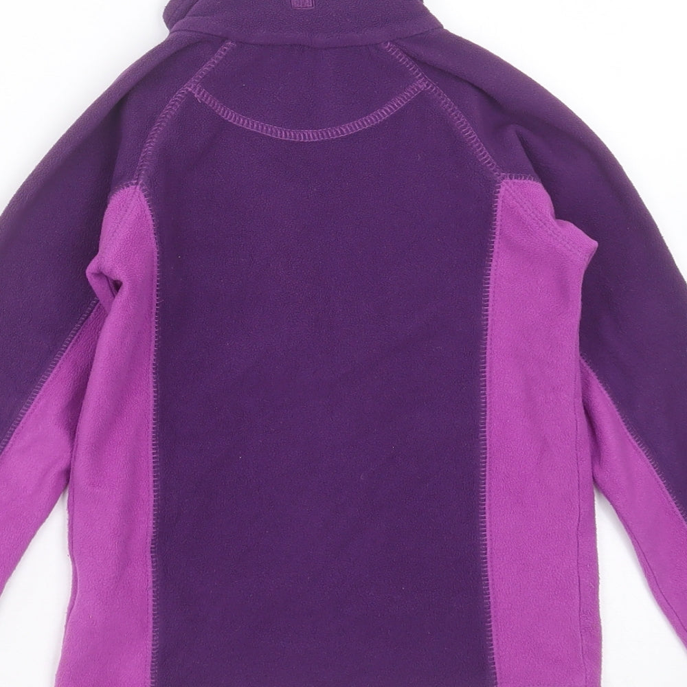 Mountain Warehouse Girls Purple High Neck  Polyester Pullover Jumper Size 3-4 Years