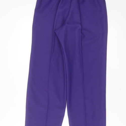 Alfred Dunner Womens Purple  Polyester Trousers  Size 10 L27 in Regular