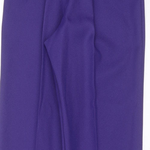 Alfred Dunner Womens Purple  Polyester Trousers  Size 10 L27 in Regular