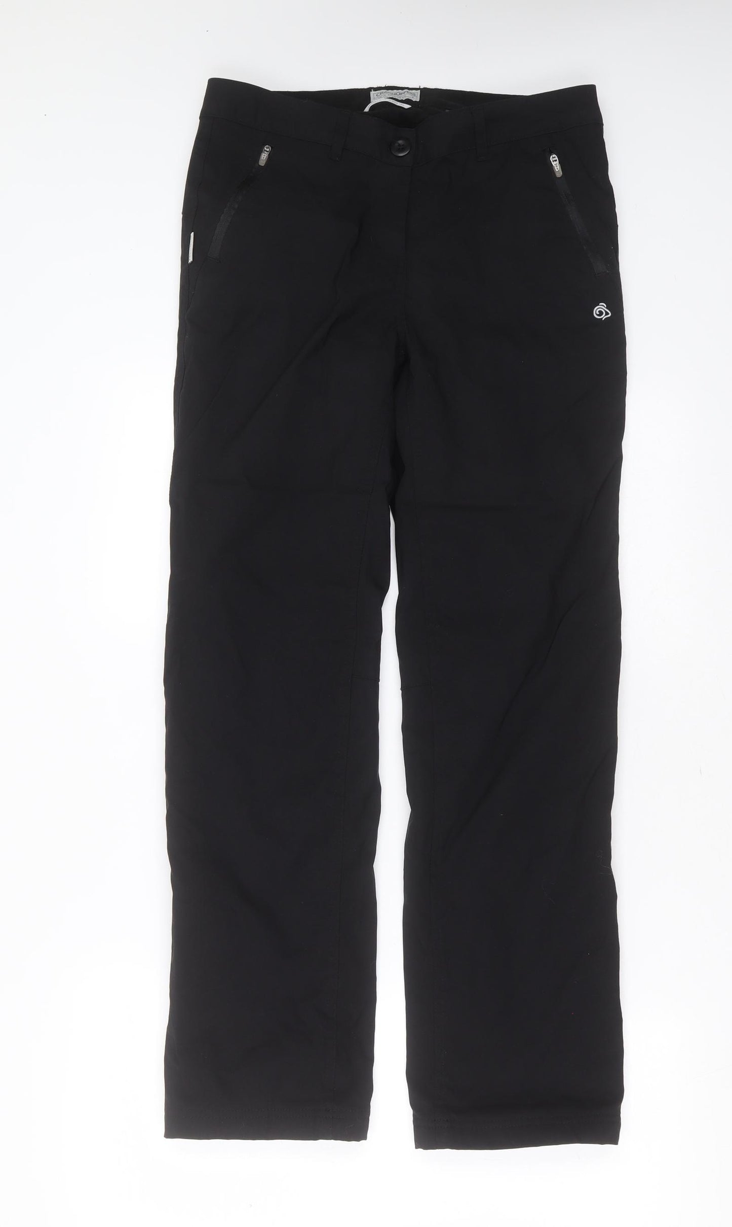 Craghoppers Womens Black  Polyester Trousers  Size 10 L30 in Regular  - lined