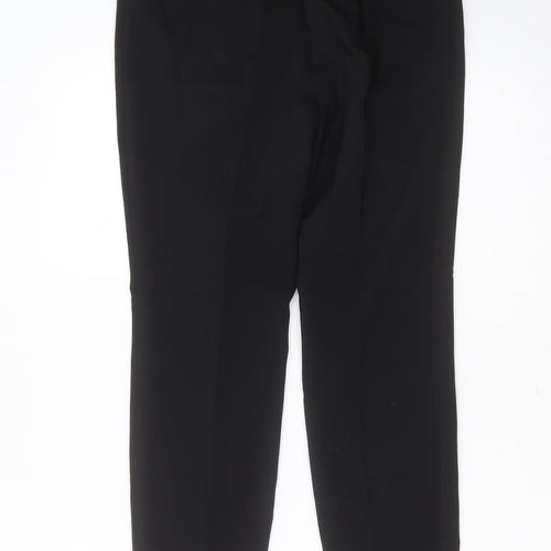 Papaya Womens Black  Cotton Trousers  Size 8 L25 in Slim