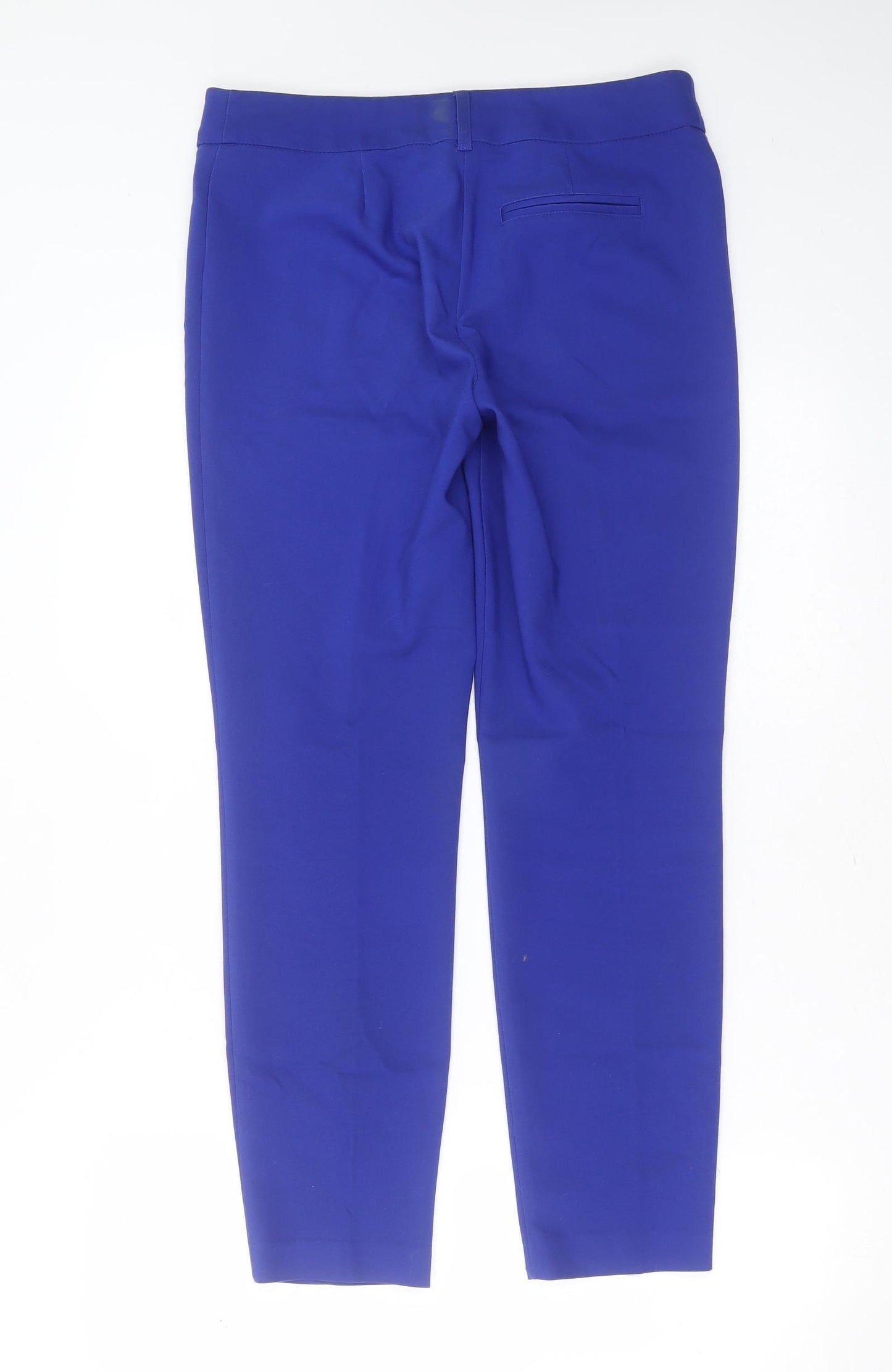 Papaya Womens Blue  Cotton Trousers  Size 8 L26 in Slim