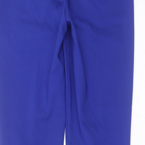 Papaya Womens Blue  Cotton Trousers  Size 8 L26 in Slim
