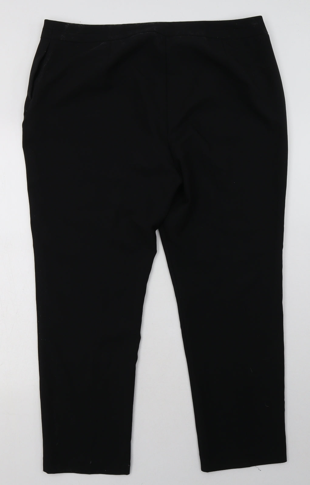 bonmarch Womens Black  Polyester Trousers  Size 18 L30 in Regular Hook & Eye - Tapered