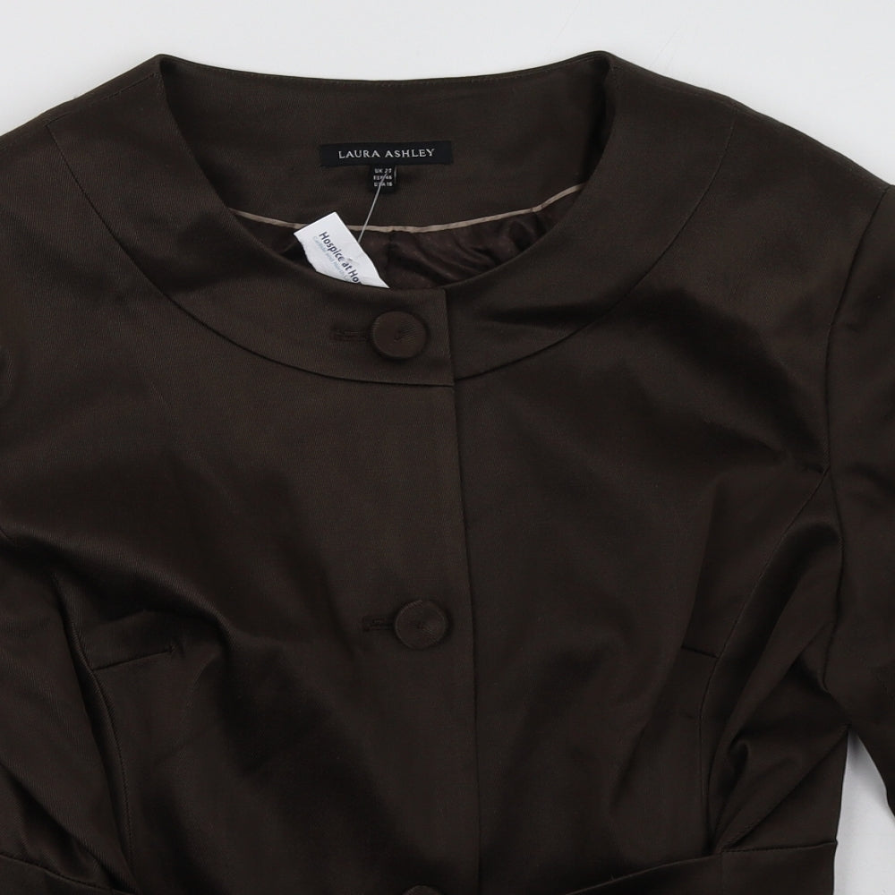 Laura Ashley Womens Brown   Jacket  Size 20  Button