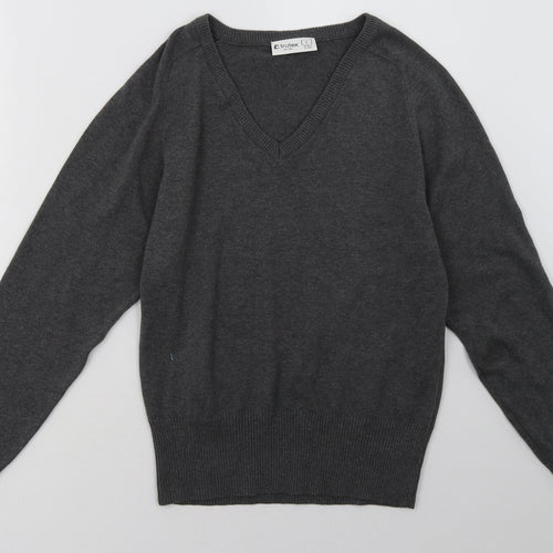trutex Mens Grey  Cotton Pullover Sweatshirt Size S
