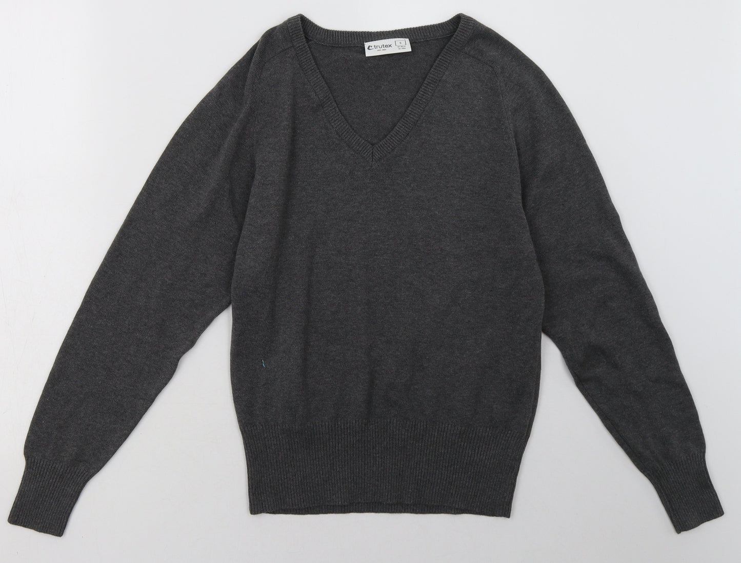 trutex Mens Grey  Cotton Pullover Sweatshirt Size S