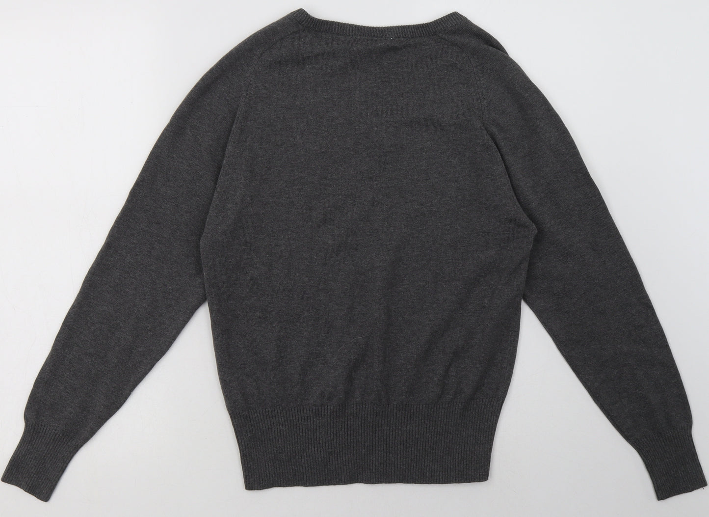 trutex Mens Grey  Cotton Pullover Sweatshirt Size S