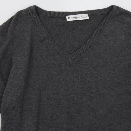 trutex Mens Grey  Cotton Pullover Sweatshirt Size S