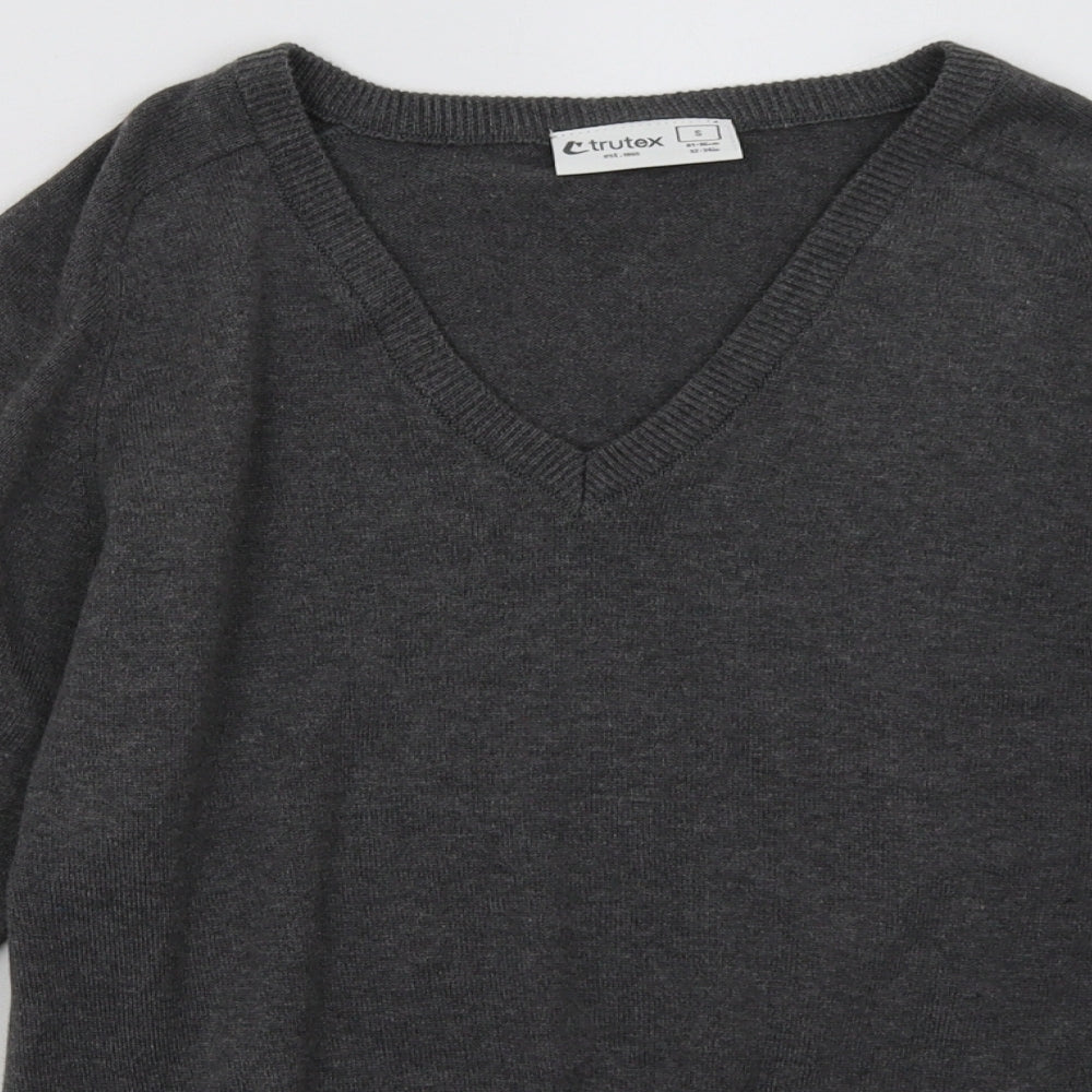 trutex Mens Grey  Cotton Pullover Sweatshirt Size S