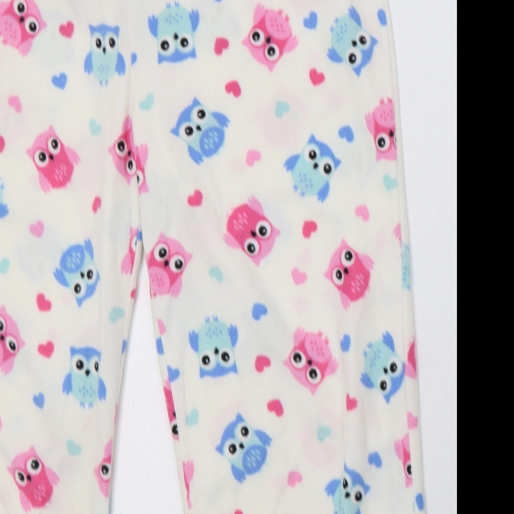 Forever Dreaming Womens Pink Geometric Polyester Capri Pyjama Set Size XL  Button - Owl Print, cropped bottoms