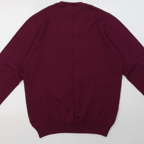 Marks and Spencer Mens Purple  Cotton Pullover Sweatshirt Size M