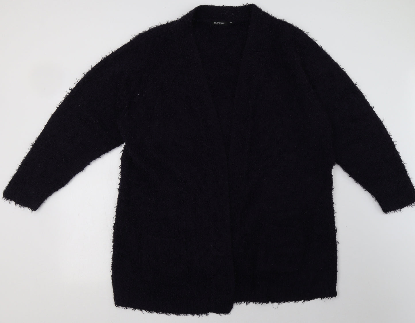 brave sould Womens Purple V-Neck  Polyester Cardigan Jumper Size 22