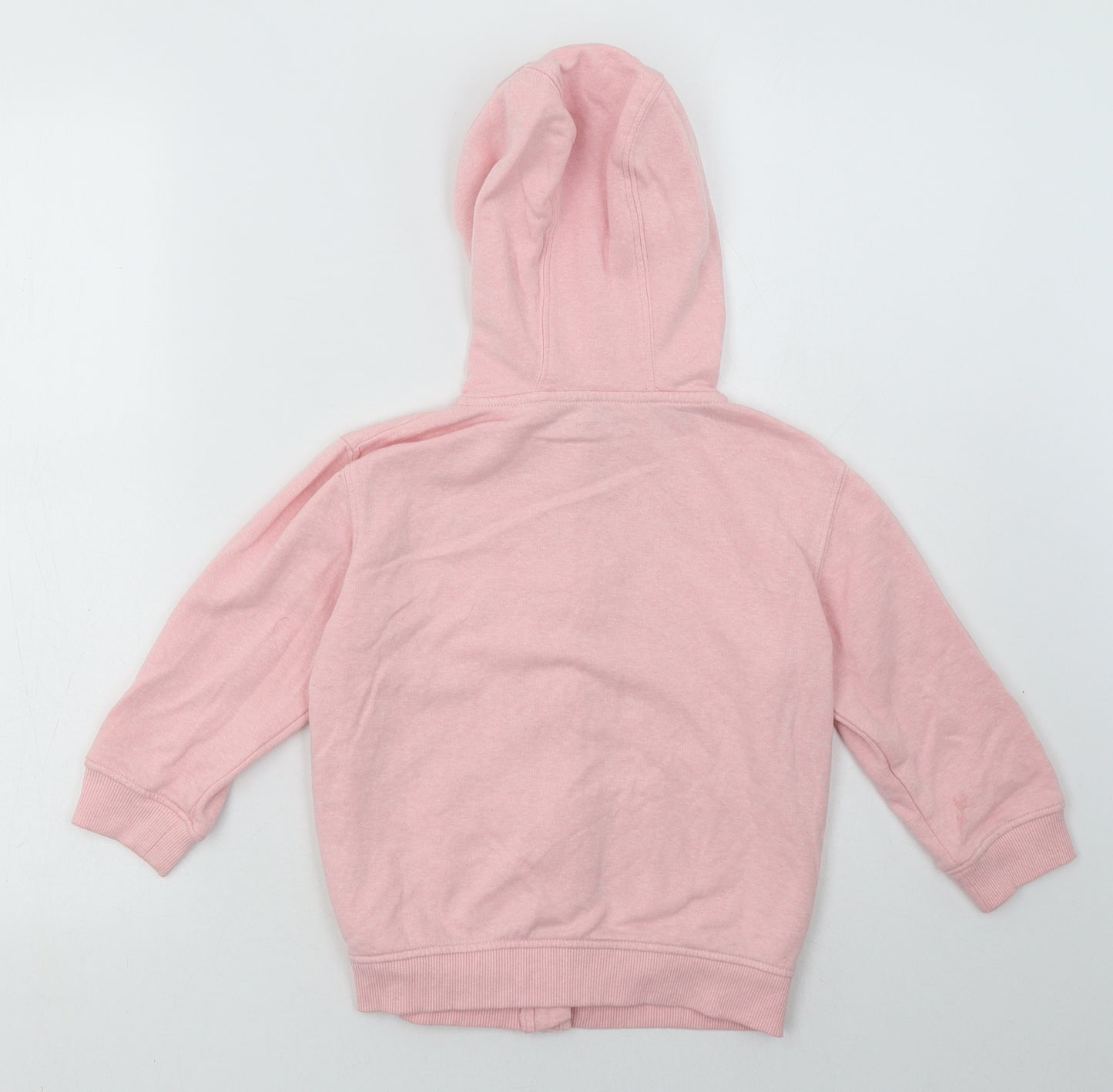 evie angel Girls Pink  Cotton Full Zip Hoodie Size 5-6 Years  Zip
