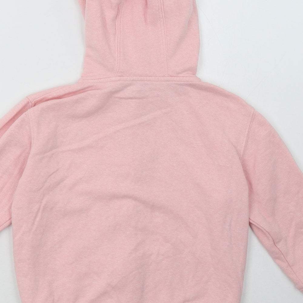 evie angel Girls Pink  Cotton Full Zip Hoodie Size 5-6 Years  Zip