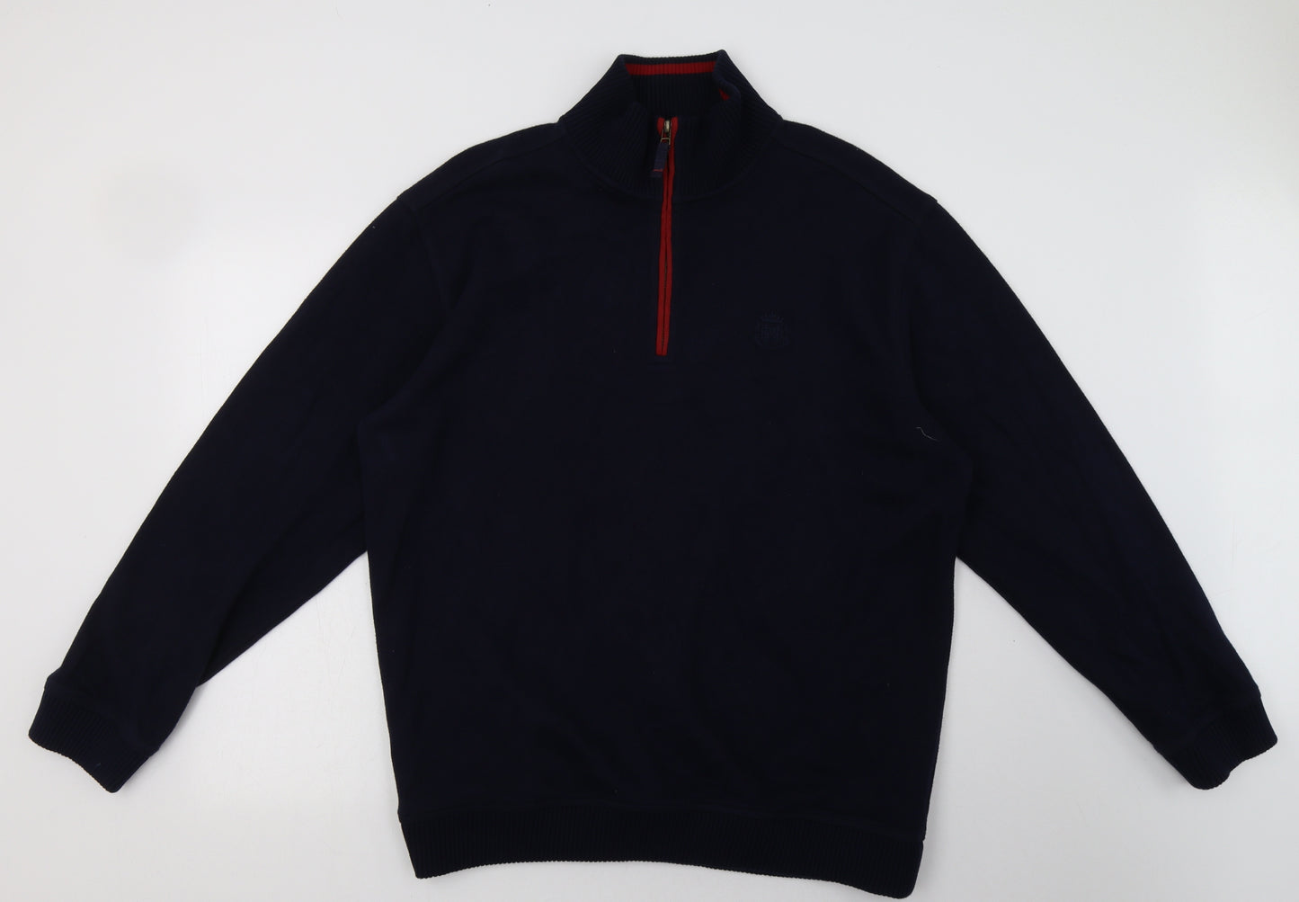 Marks and Spencer Mens Blue  Cotton Pullover Sweatshirt Size L