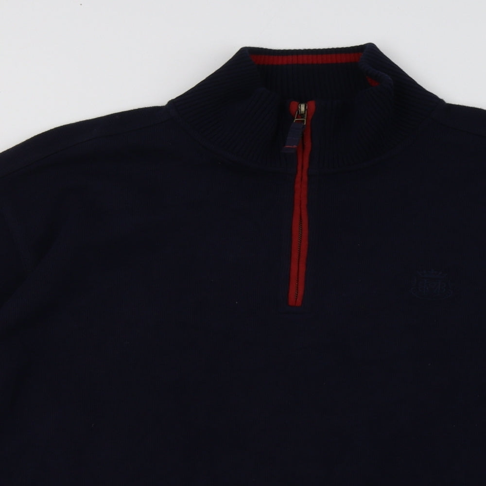 Marks and Spencer Mens Blue  Cotton Pullover Sweatshirt Size L