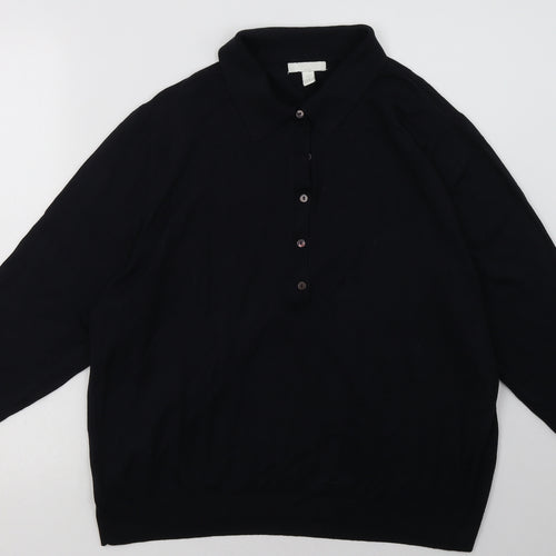 H&M Mens Blue  Viscose Pullover Sweatshirt Size XL