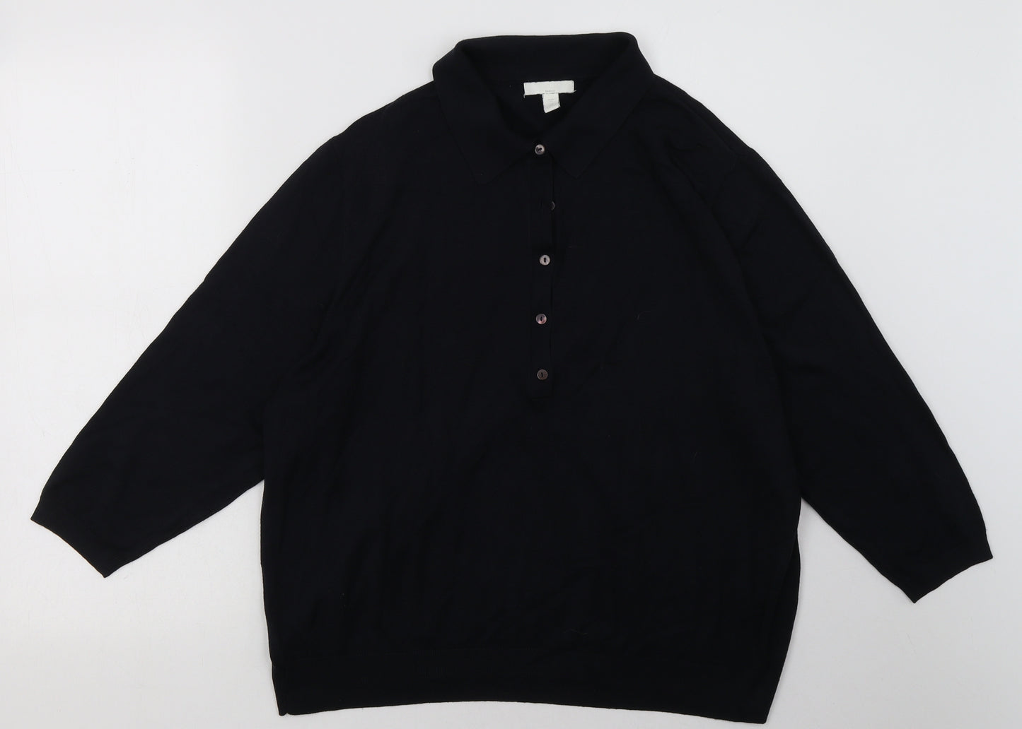 H&M Mens Blue  Viscose Pullover Sweatshirt Size XL