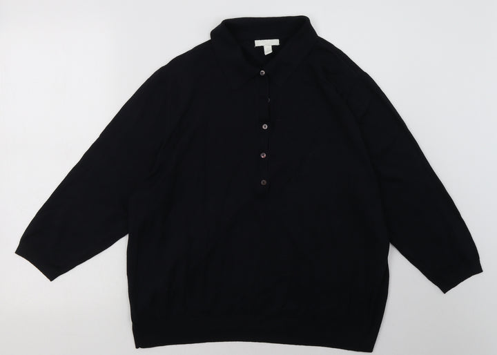 H&M Mens Blue  Viscose Pullover Sweatshirt Size XL