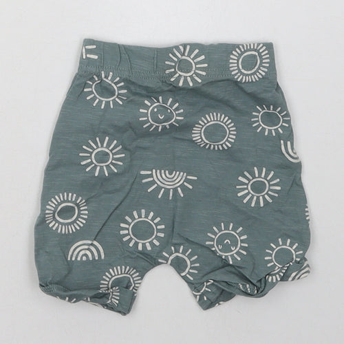 Nutmeg Boys Blue Geometric Cotton Shorts Outfit/Set Size 6-9 Months  Tie