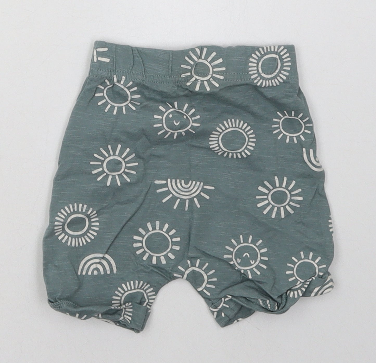 Nutmeg Boys Blue Geometric Cotton Shorts Outfit/Set Size 6-9 Months  Tie