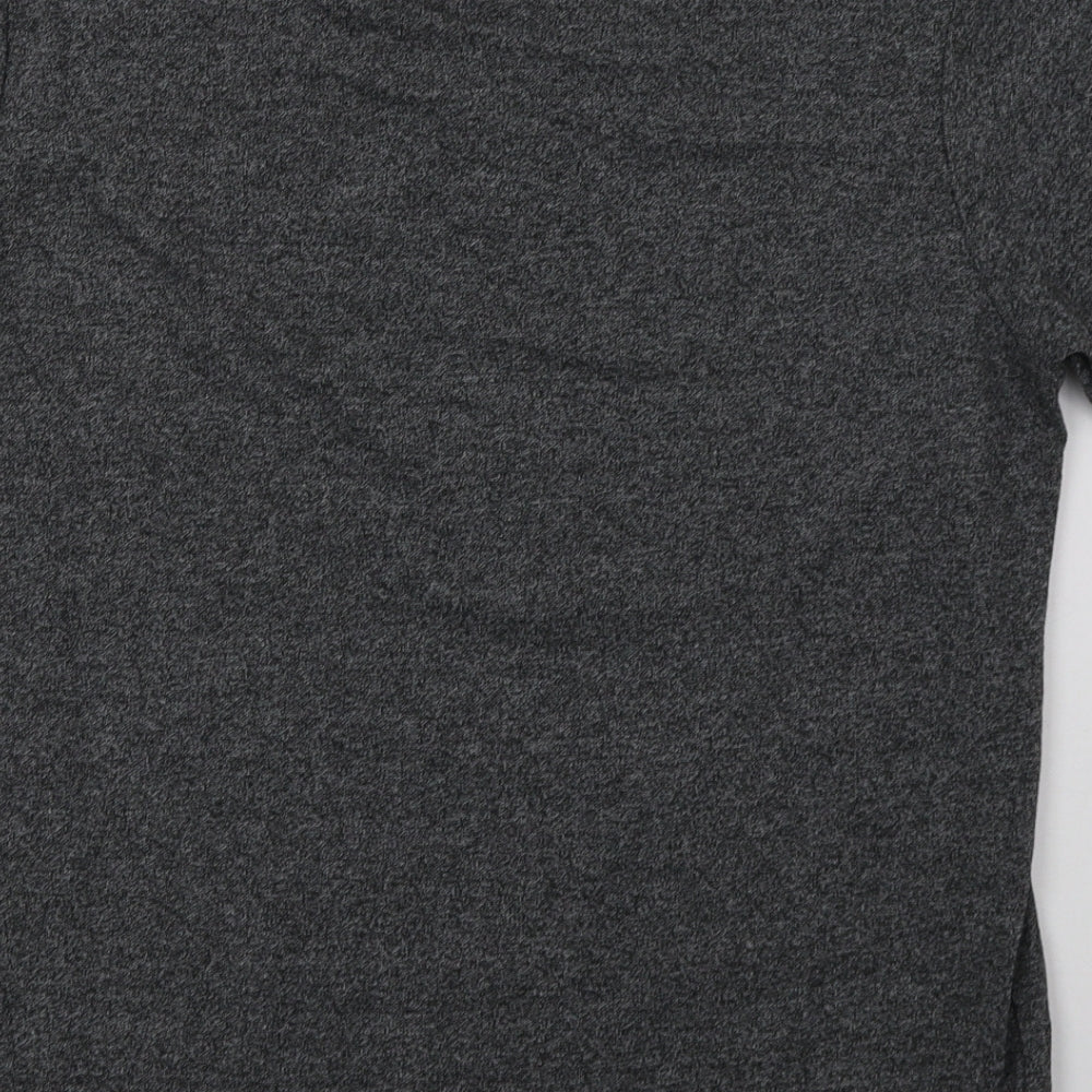Burton Mens Grey  Cotton  Polo Size M Collared Button