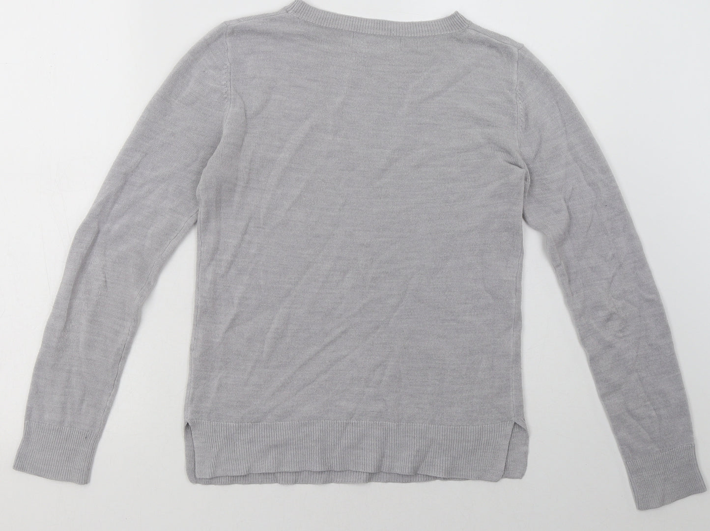 Marks and Spencer Womens Grey  Acrylic Pullover Sweatshirt Size 6  Pullover