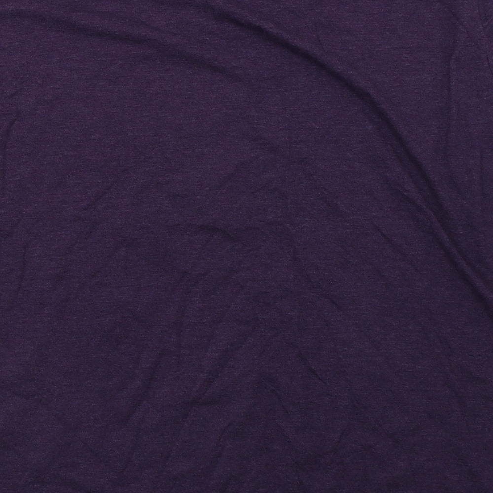 Burton Mens Purple  Cotton  T-Shirt Size M V-Neck