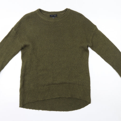 New Look Womens Green Round Neck  Acrylic Pullover Jumper Size S