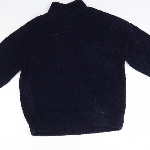 New Look Womens Blue High Neck  Polyester Pullover Jumper Size 8