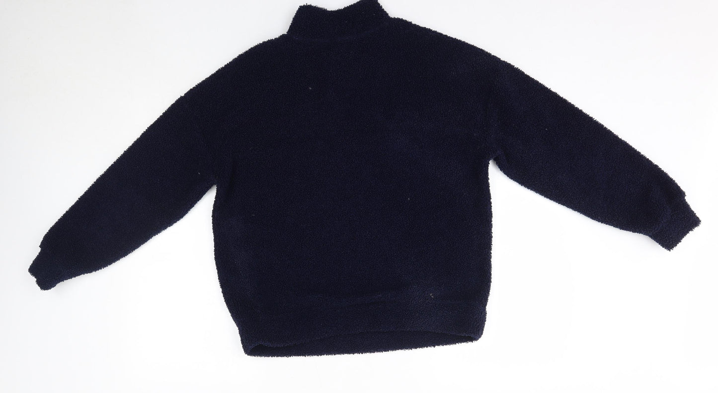 New Look Womens Blue High Neck  Polyester Pullover Jumper Size 8