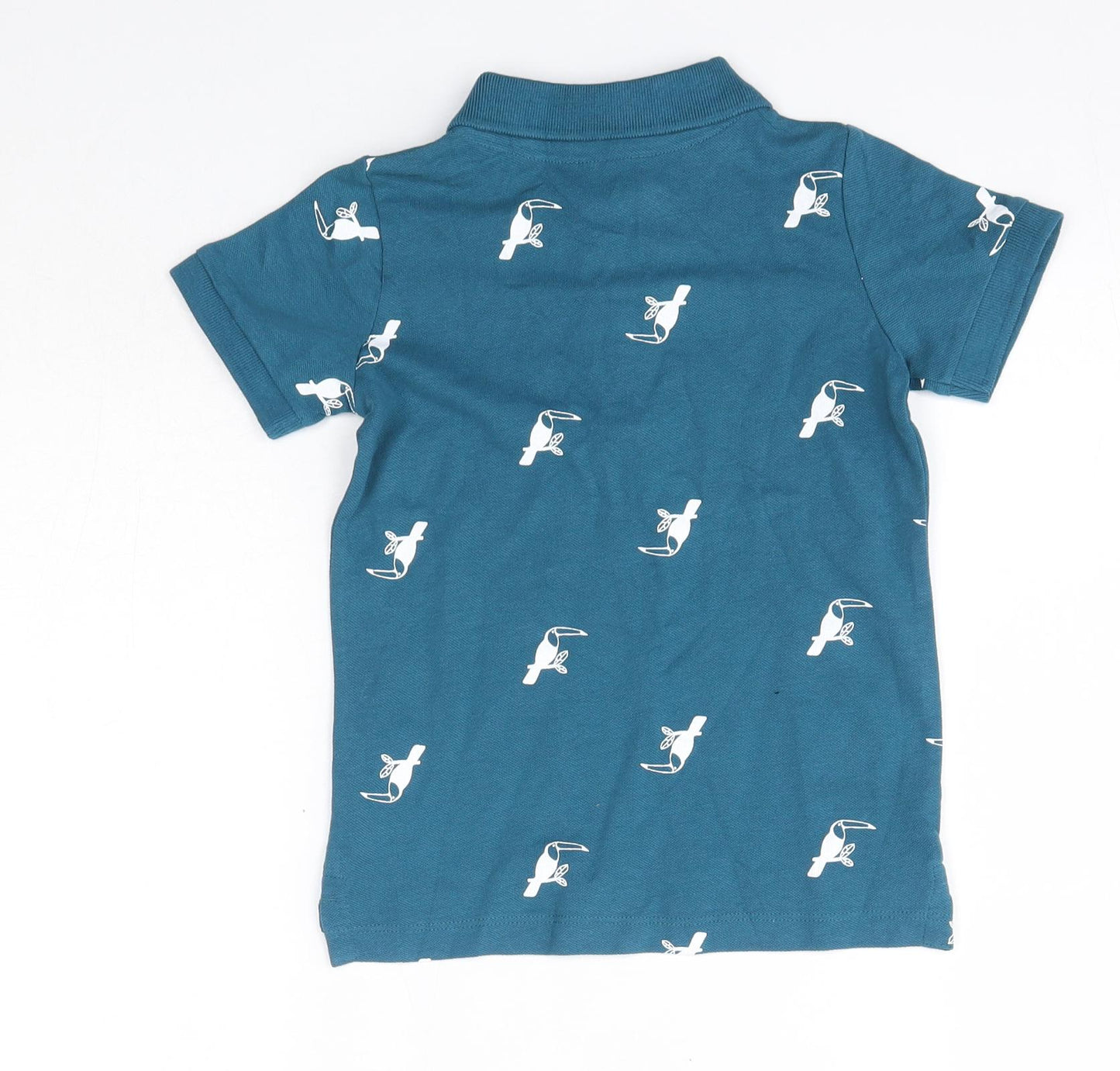 K-D Boys Blue  100% Cotton Basic Polo Size 2 Years Collared  - Parrot