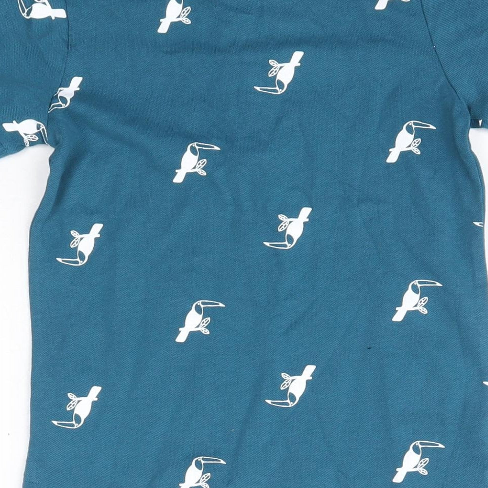 K-D Boys Blue  100% Cotton Basic Polo Size 2 Years Collared  - Parrot