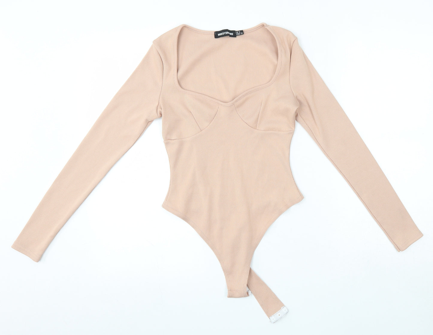 Missyempire Womens Pink  Polyester Bodysuit One-Piece Size 8