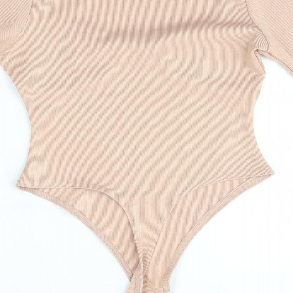 Missyempire Womens Pink  Polyester Bodysuit One-Piece Size 8
