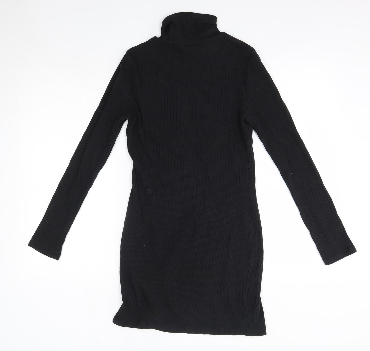 SheIn Womens Black  Cotton Jumper Dress  Size M  High Neck