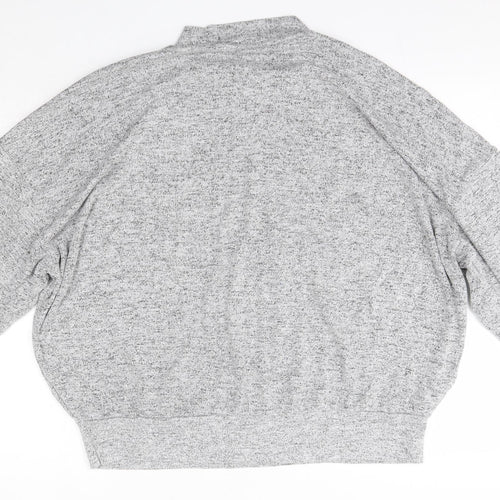 Primark Womens Grey High Neck  Viscose Pullover Jumper Size L   - Loungewear