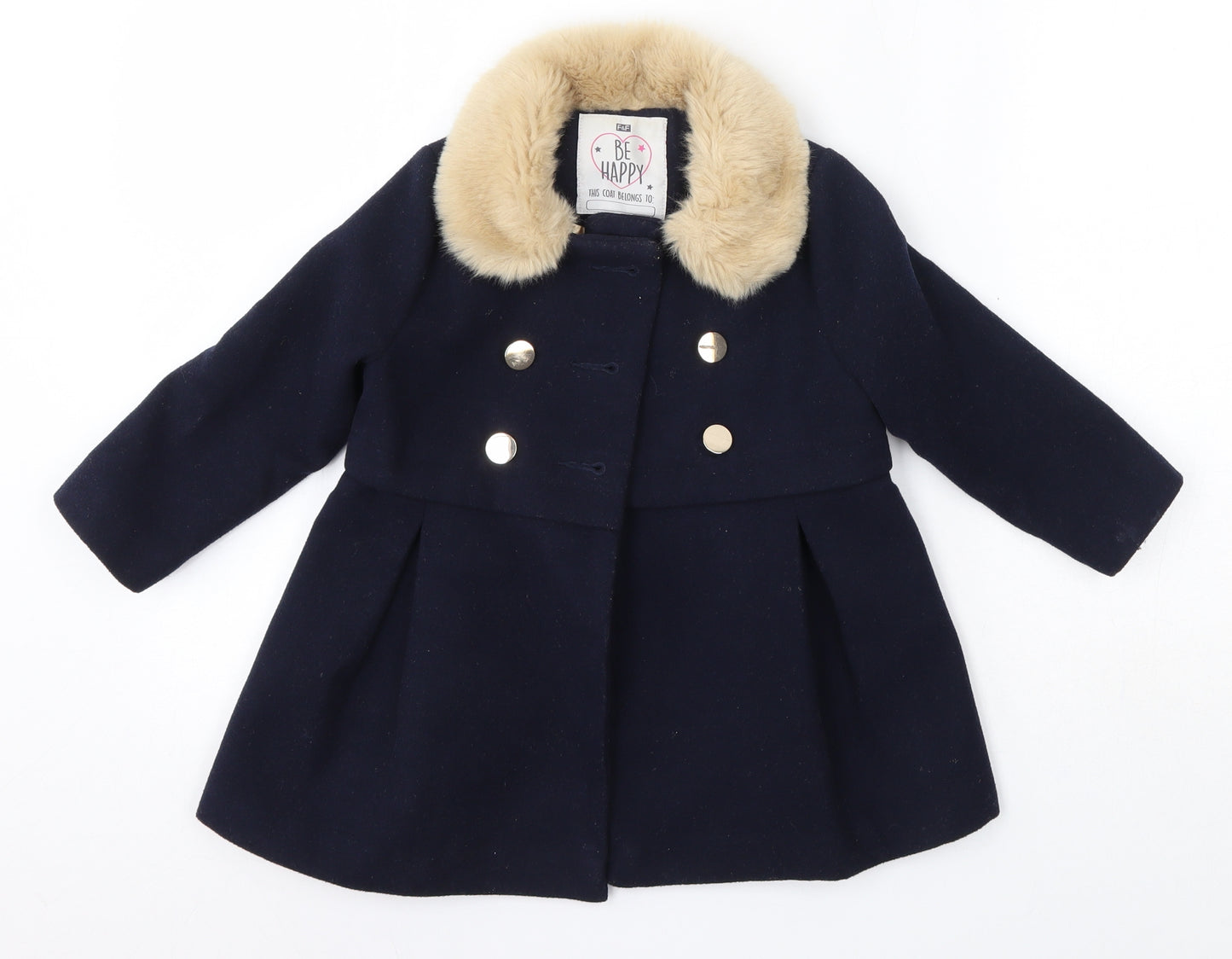 F&F Girls Blue   Parka Coat Size 2-3 Years