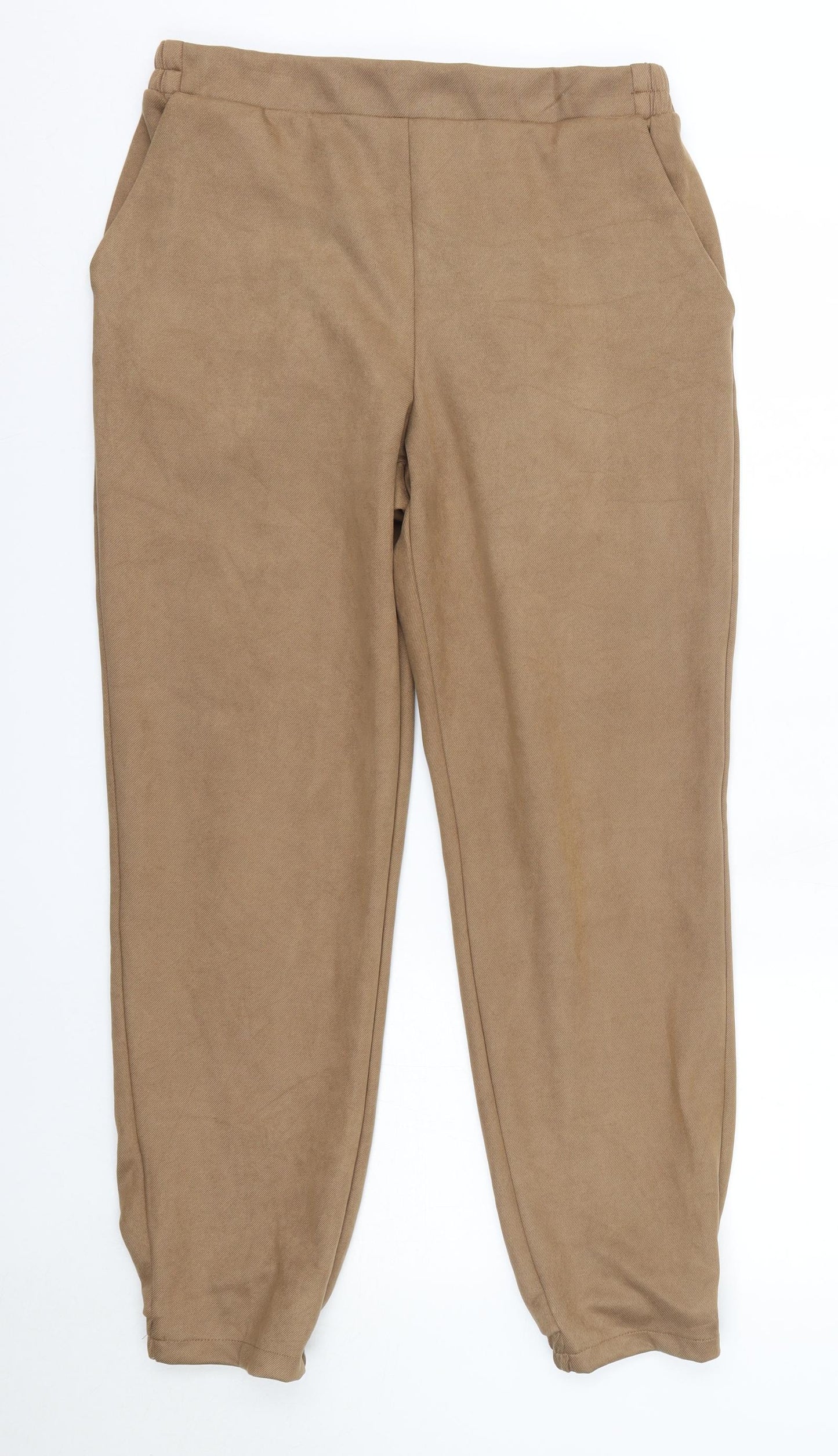 Primark Womens Brown  Polyester Jogger Trousers Size 14 L29 in Regular