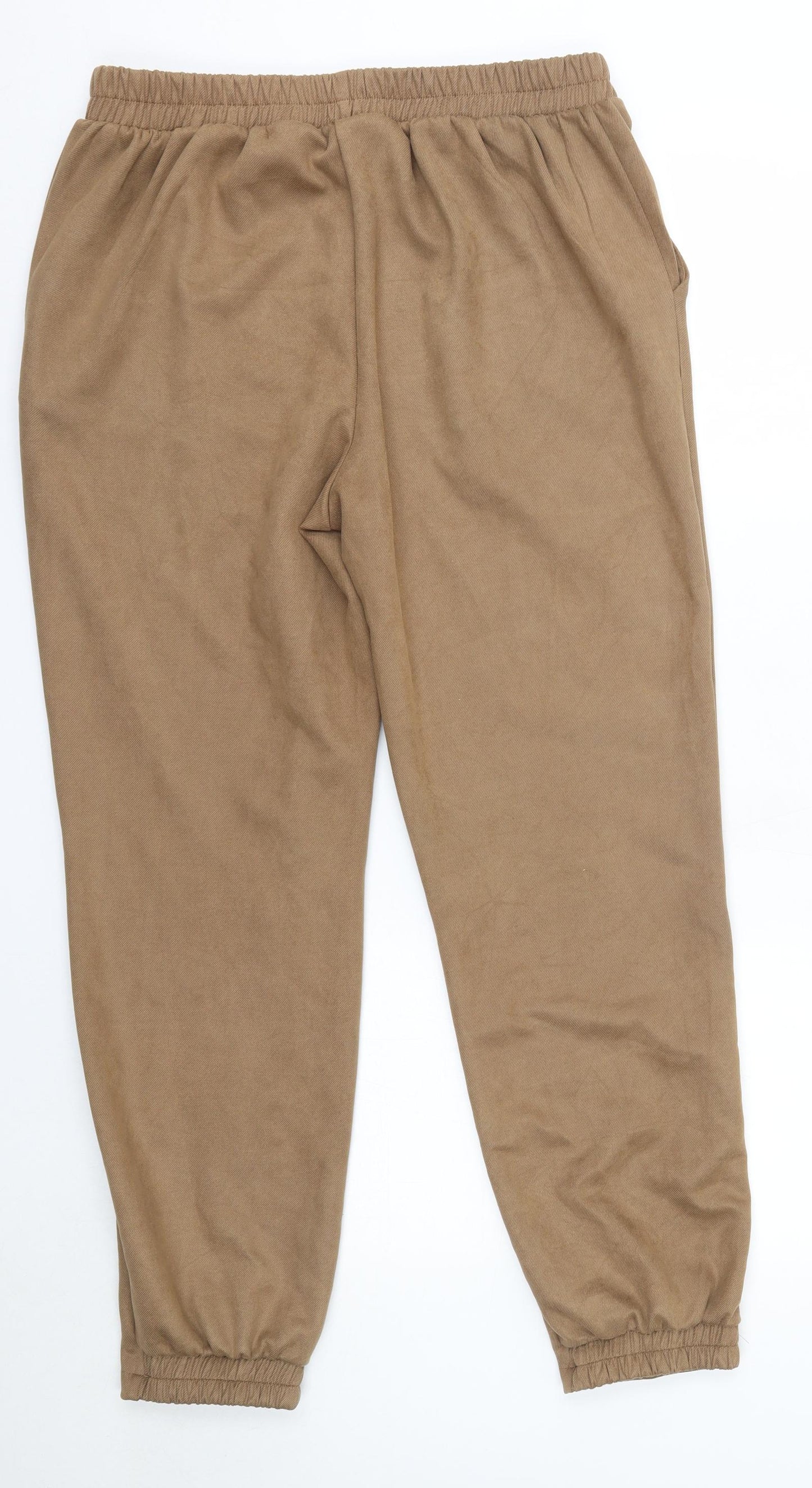 Primark Womens Brown  Polyester Jogger Trousers Size 14 L29 in Regular