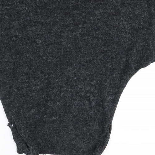 Innocence Womens Grey V-Neck  Acrylic Pullover Jumper Size L