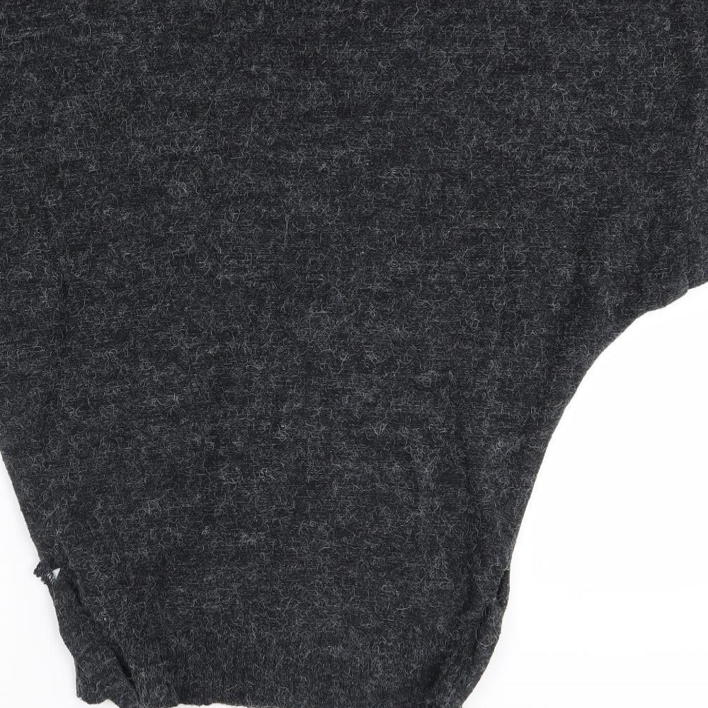 Innocence Womens Grey V-Neck  Acrylic Pullover Jumper Size L