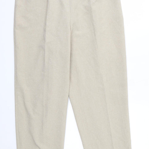 Classic Womens Beige  Polyester Dress Pants Trousers Size 18 L27 in Regular