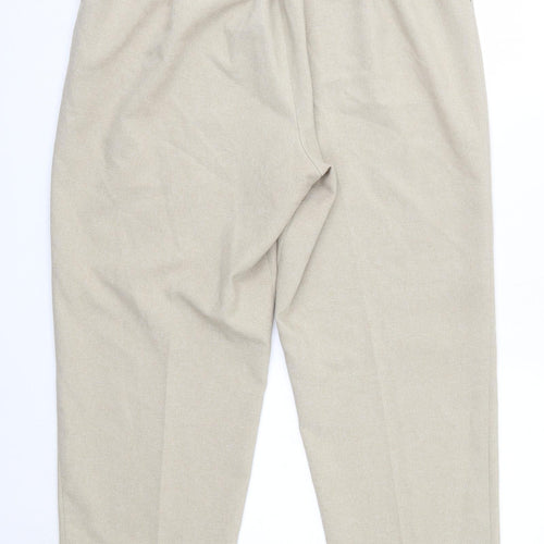 Classic Womens Beige  Polyester Dress Pants Trousers Size 18 L27 in Regular