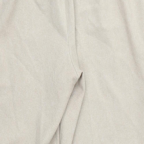 Classic Womens Beige  Polyester Dress Pants Trousers Size 18 L27 in Regular